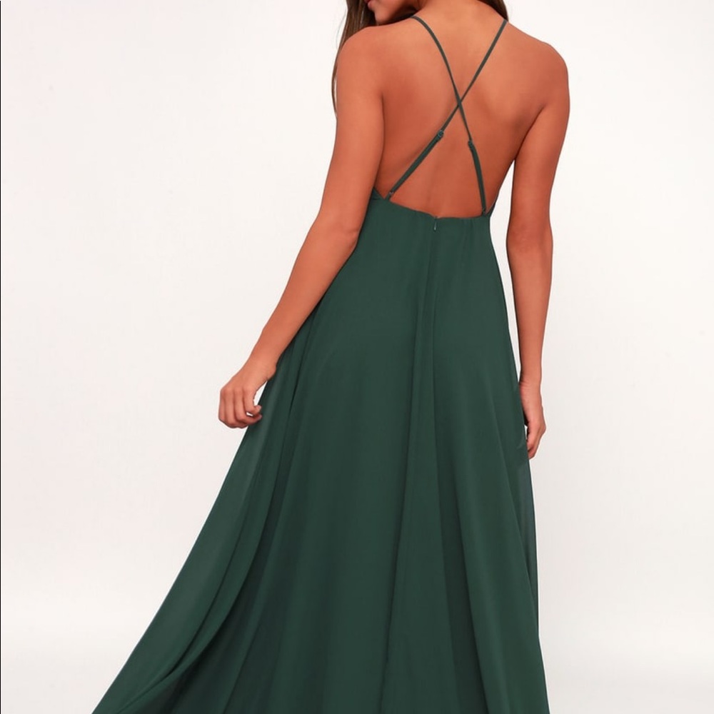 Lulus maxi green dress